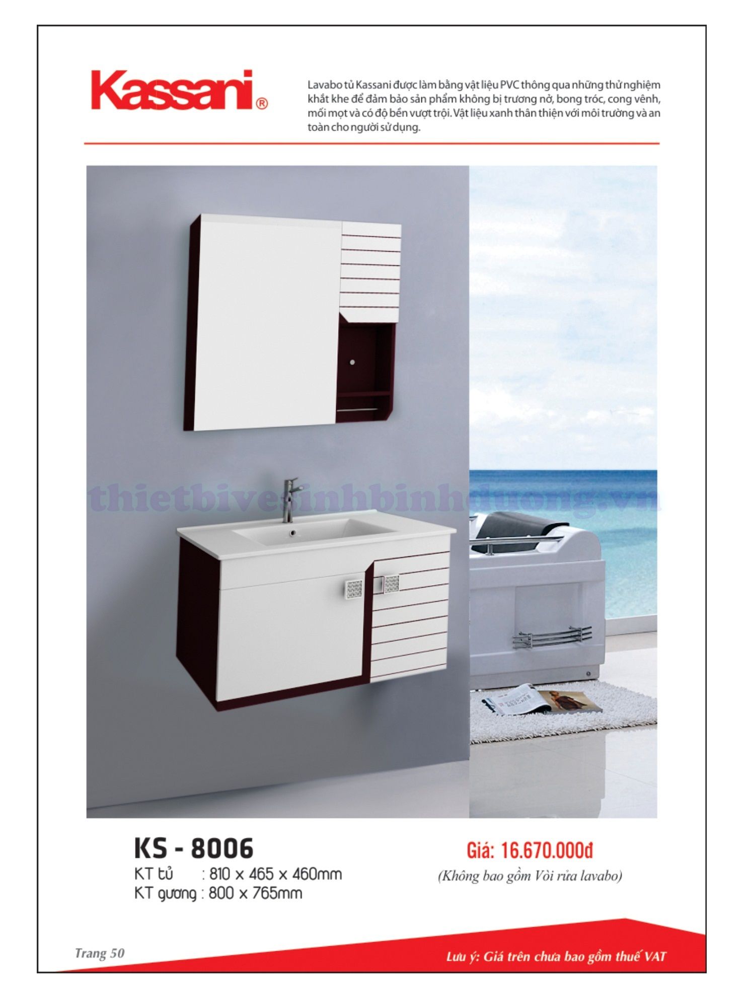 Bộ tủ Lavabo Kassani KS-8006